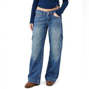 BDG Urban Outfitters Women’s Kayla Mid Rise Baggy Cargo Jeans Size 24